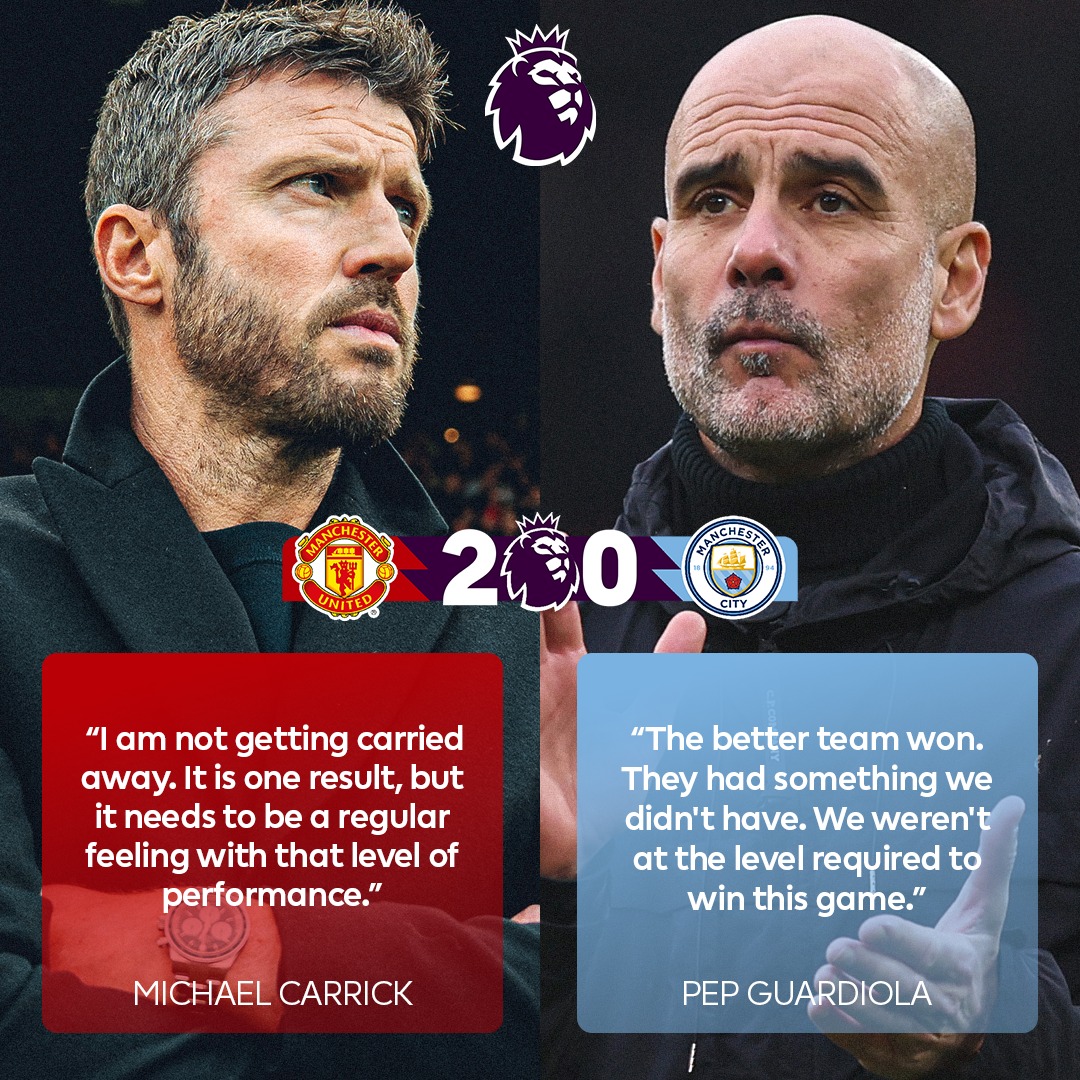 Carrick și Pep, despre meciul de ieri