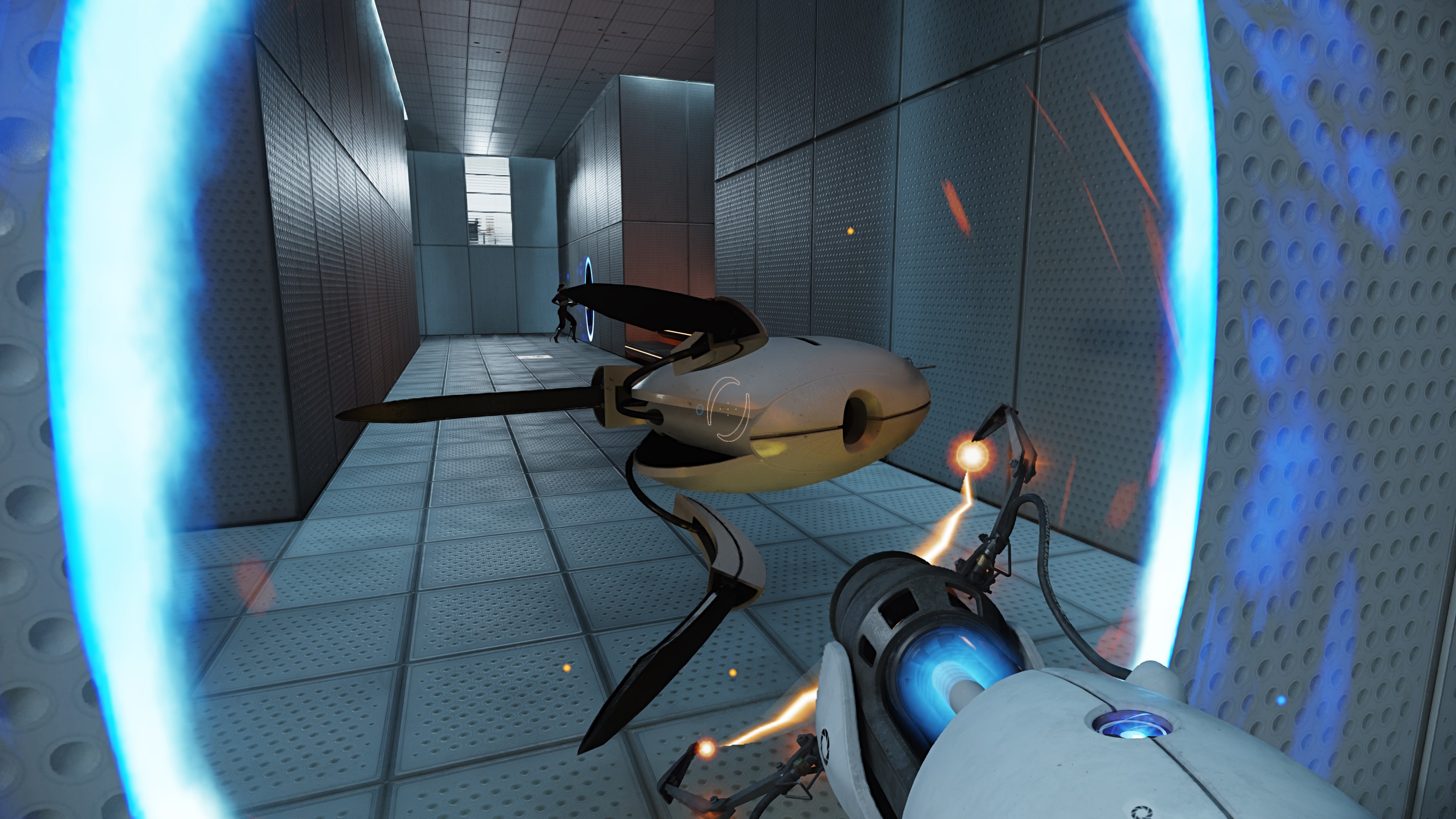 Un portal prin care jucătorul își vede avatarul. În Portal 2 avatarul primește și un nume, Chell