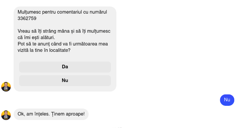 Simion e prima oară politicos